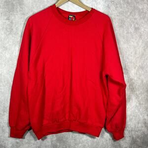 Vintage Mickey Unlimited Sweatshirt Mens Large Red Fleece Crew Neck Pullover 90s